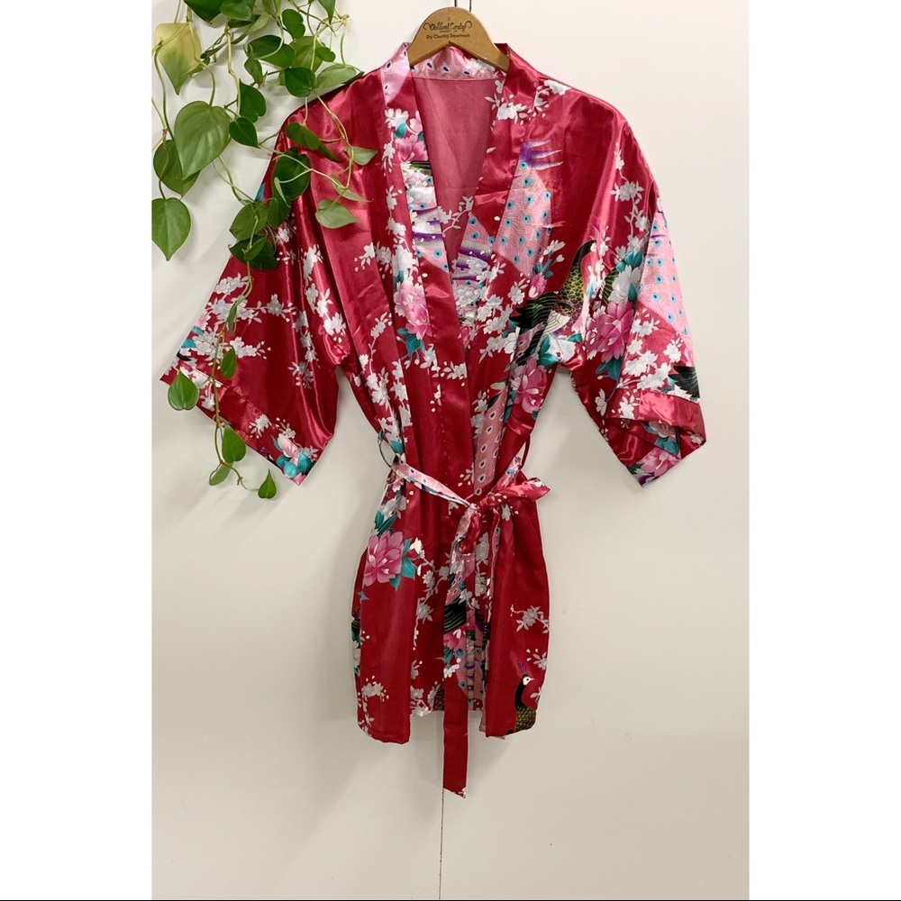 Pink Silky Robe